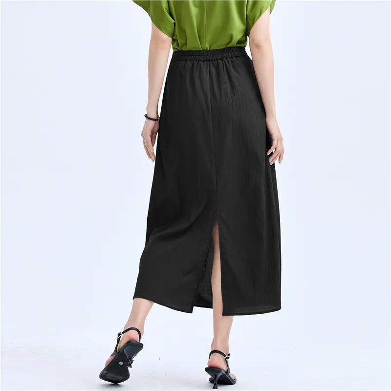 UNIQLO Casual Long Skirts Women's Black-6