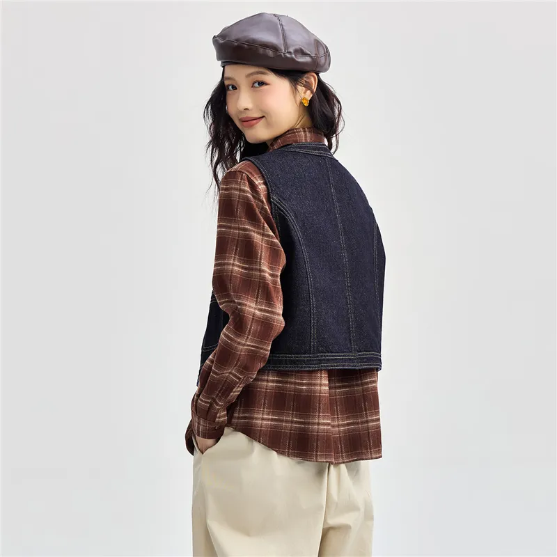 UNIQLO Vest Women's Denim Original-3