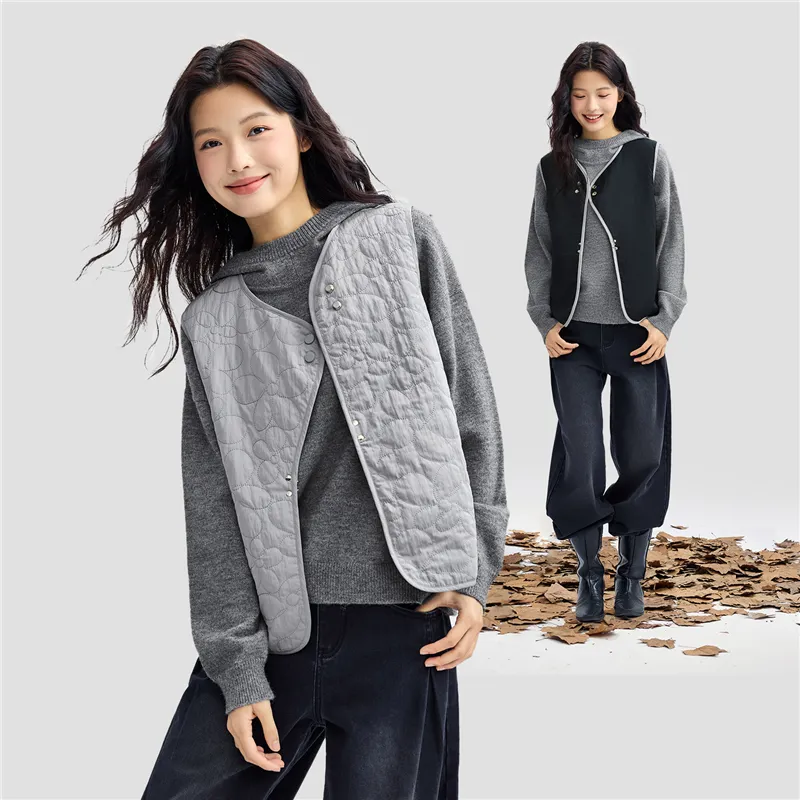 UNIQLO Puffer Jacket Women's Gray Blue & Black-3