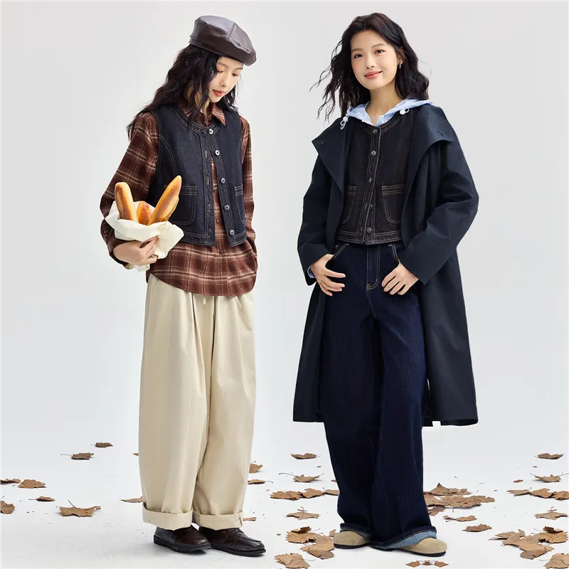UNIQLO Vest Women's Denim Original-5