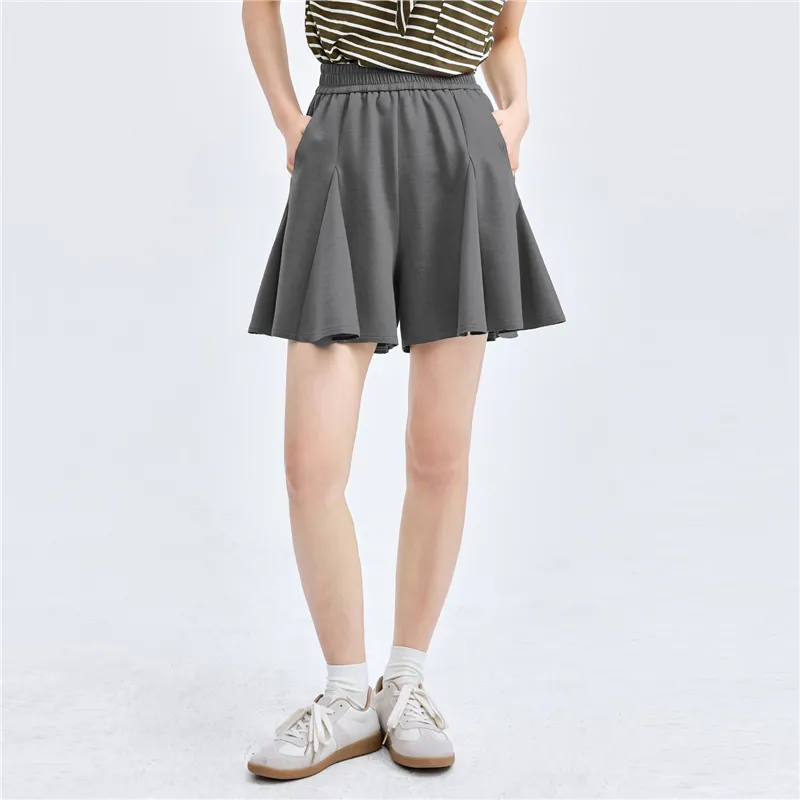 UNIQLO Casual Shorts Women's Dark Wood Gray-2