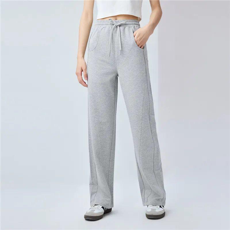 UNIQLO Knitted Sports Pants Women's Logo Black-7