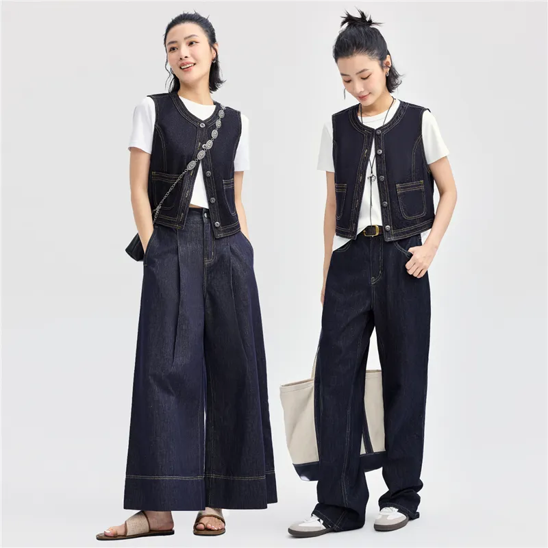 UNIQLO Vest Women's Denim Original-6