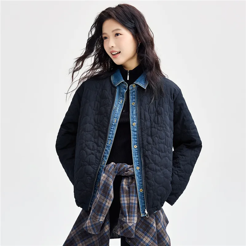 UNIQLO Puffer Jacket Women's Black & Purple-5