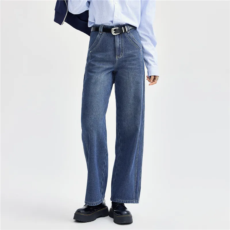 UNIQLO Jeans Women's Vintage Washed Blue-5