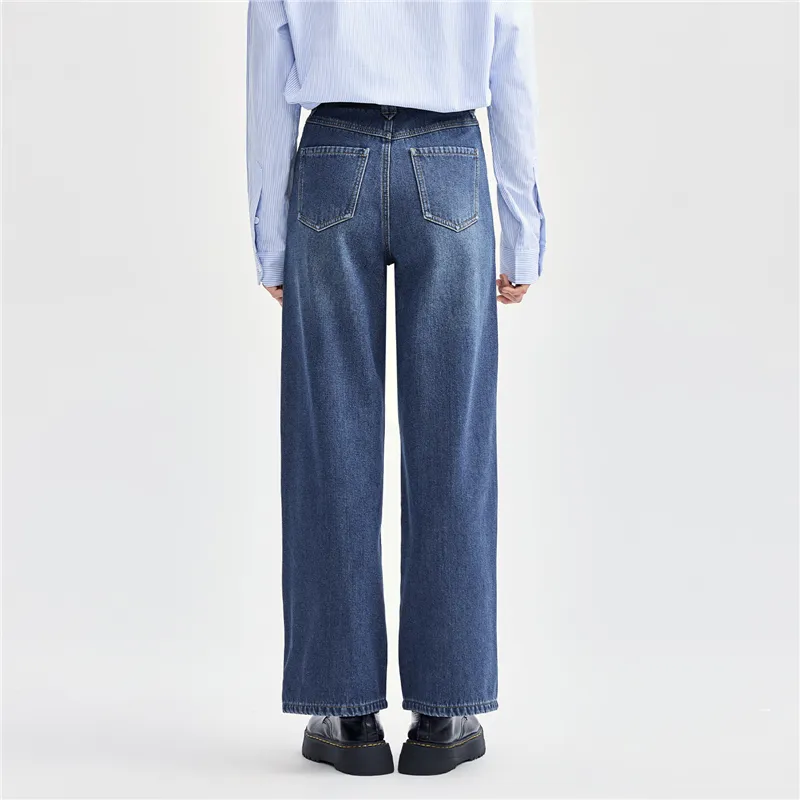 UNIQLO Jeans Women's Vintage Washed Blue-4