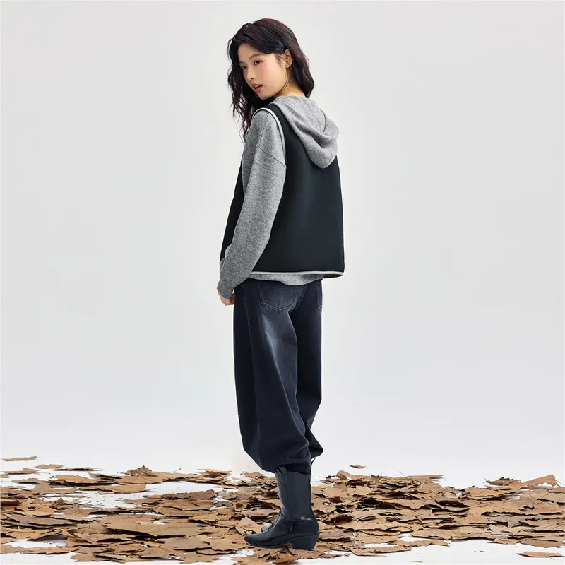 UNIQLO Puffer Jacket Women's Gray Blue & Black-5