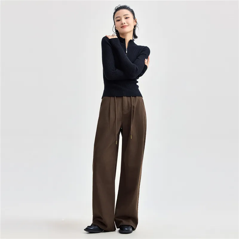 UNIQLO Jeans Women's Dark Coffee-4