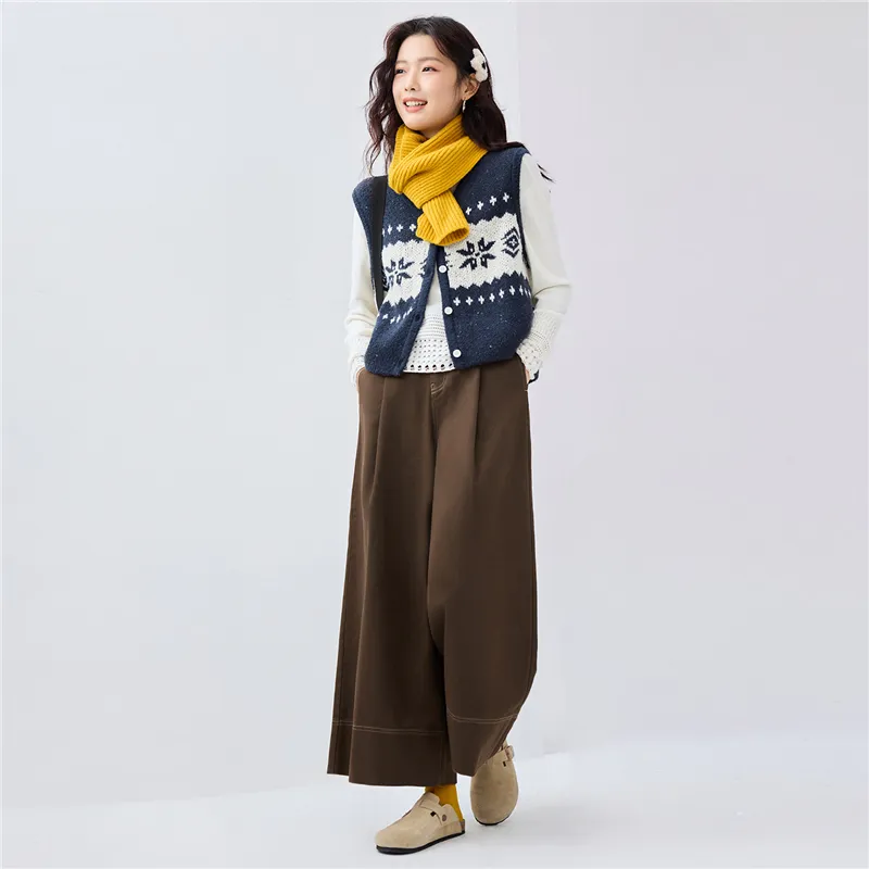 UNIQLO Casual Pants Women's Pinecone Brown-3
