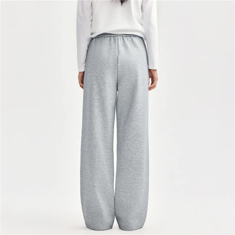 UNIQLO Knitted Sports Pants Women's Light Heather Gray-2