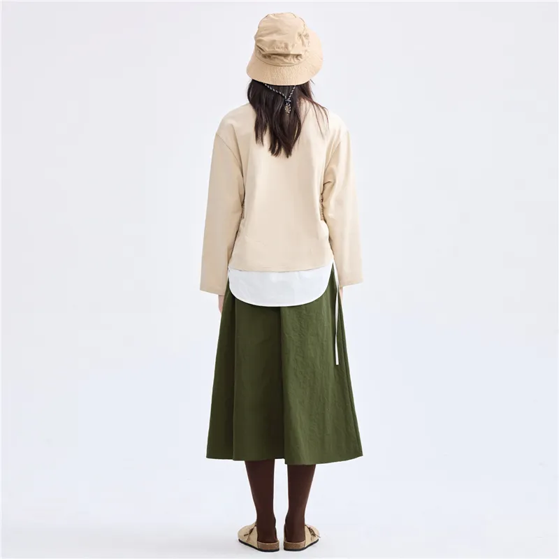 UNIQLO Casual Long Skirts Women's Army Green-5
