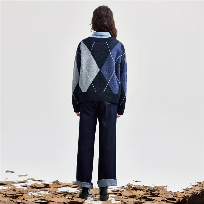 UNIQLO Knitwear Women's Navy Blue/gray blue-4