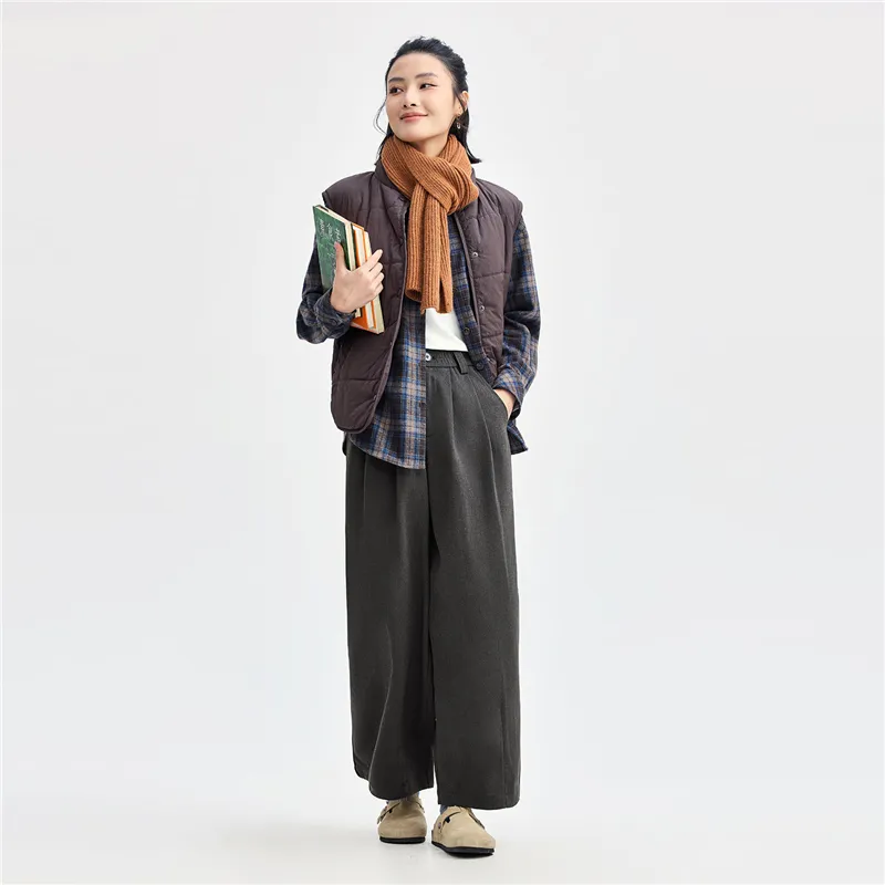 UNIQLO Casual Pants Women's Carbon Heather Gray-3