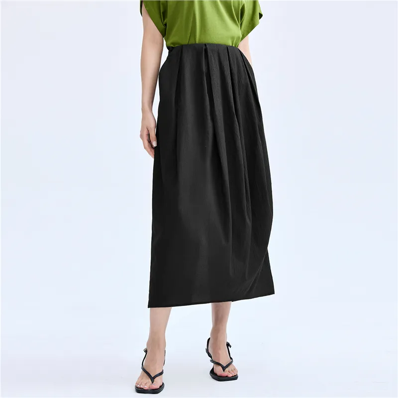 UNIQLO Casual Long Skirts Women's Black-2