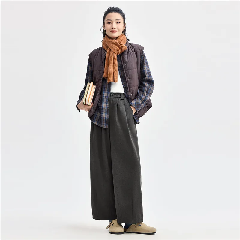 UNIQLO Casual Pants Women's Carbon Heather Gray-5