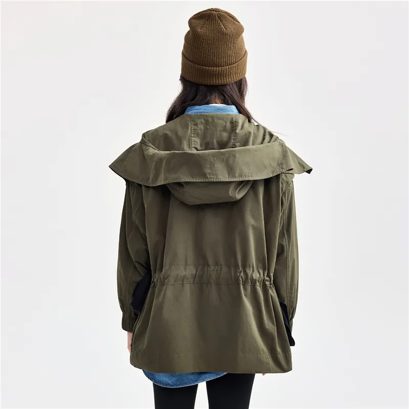 UNIQLO Trench Coat Women's Army Green-6