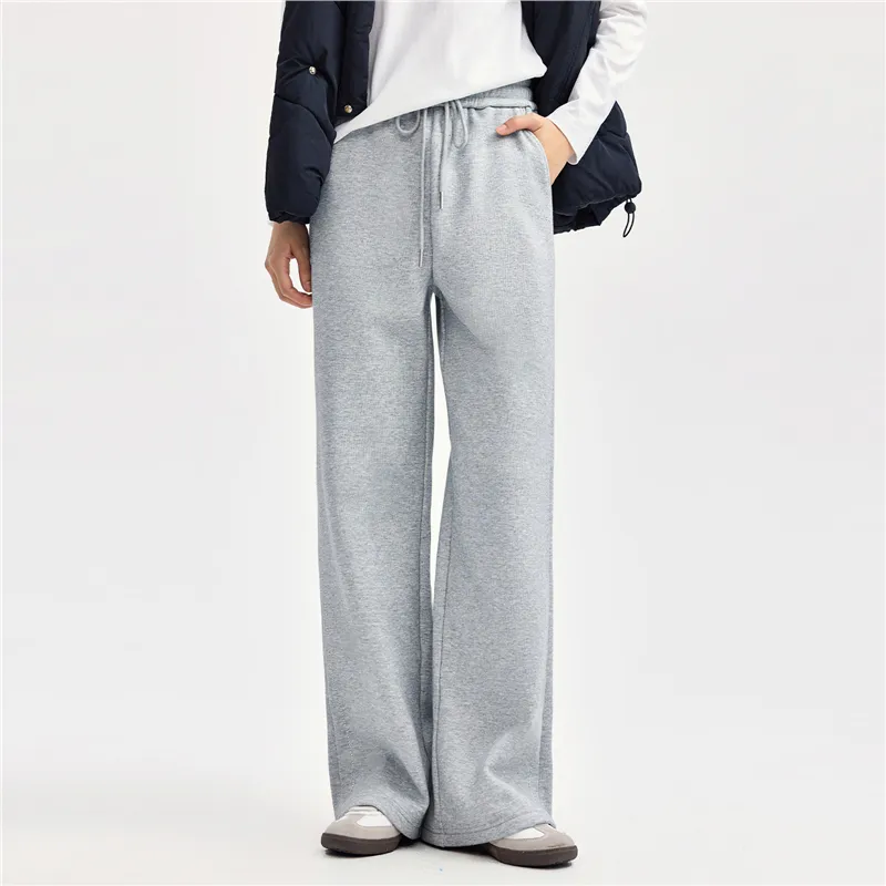 UNIQLO Knitted Sports Pants Women's Light Heather Gray-3