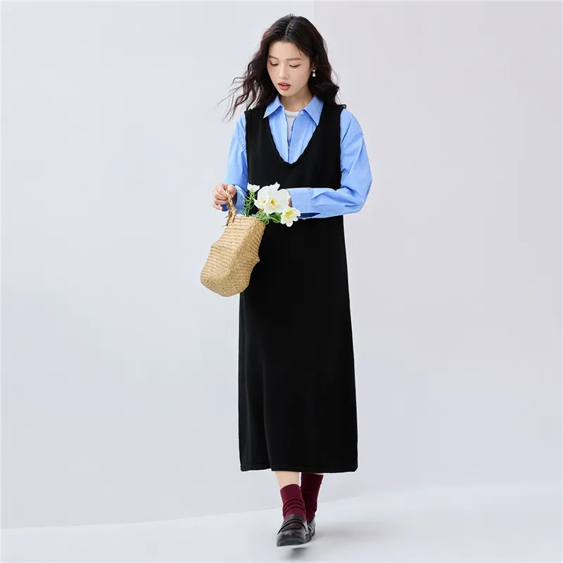 UNIQLO Sleeveless Dress Women's Black-6