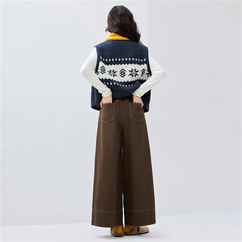 UNIQLO Casual Pants Women's Pinecone Brown-5