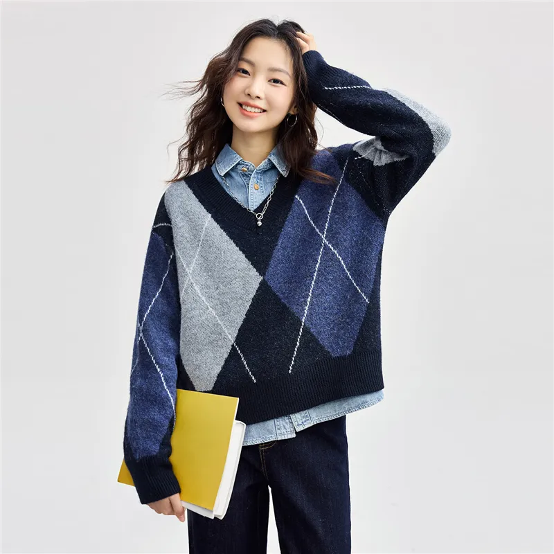 UNIQLO Knitwear Women's Navy Blue/gray blue-2