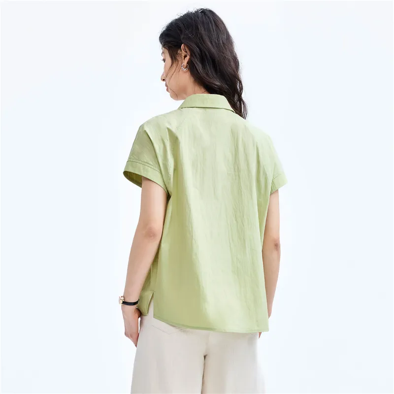 UNIQLO Shirt Women's Olive Green-3