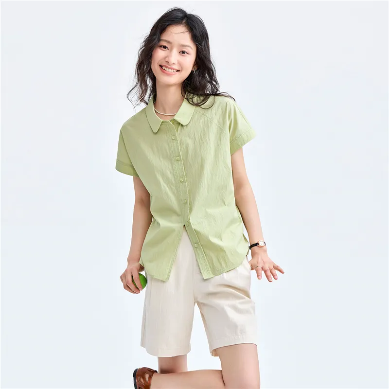 UNIQLO Shirt Women's Olive Green-2