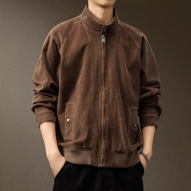 PRPK Spring Fall Jackets & Coats Fitted Men's Umber-5