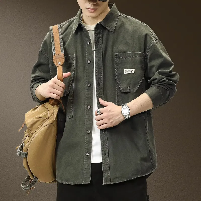 PRPK Spring Fall Jackets & Coats Loose Fit Men's-5
