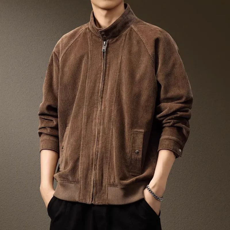 PRPK Spring Fall Jackets & Coats Fitted Men's Umber-3