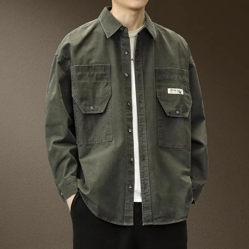 PRPK Spring Fall Jackets & Coats Loose Fit Men's-3