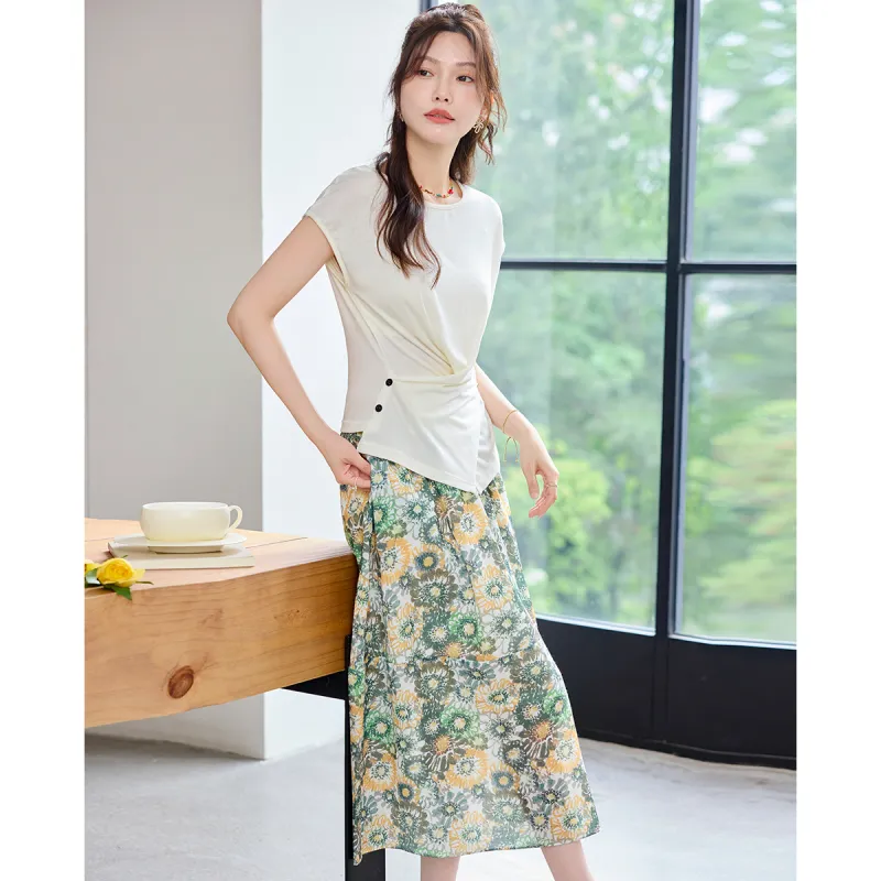 TERRE BLEUE Two Piece Skirt Sets Women's-9