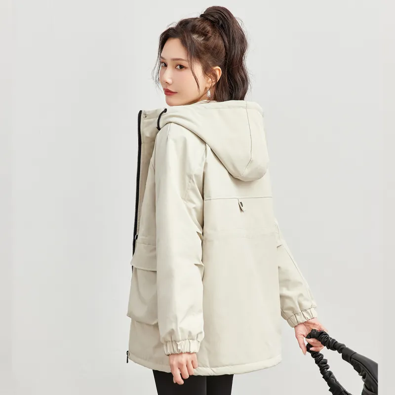 TERRE BLEUE Puffer Jacket Women's Beige-6