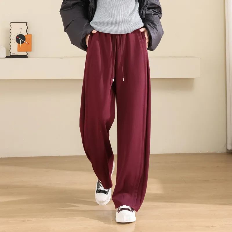 TERRE BLEUE Casual Pants Women's Burgundy-1