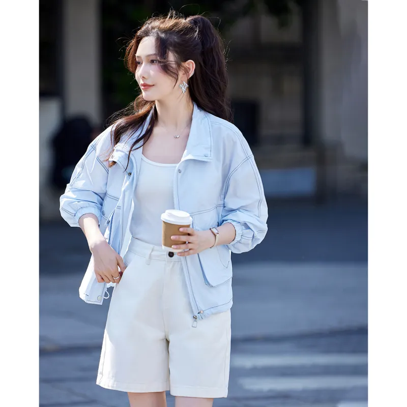 TERRE BLEUE Cropped Coat Women's-7