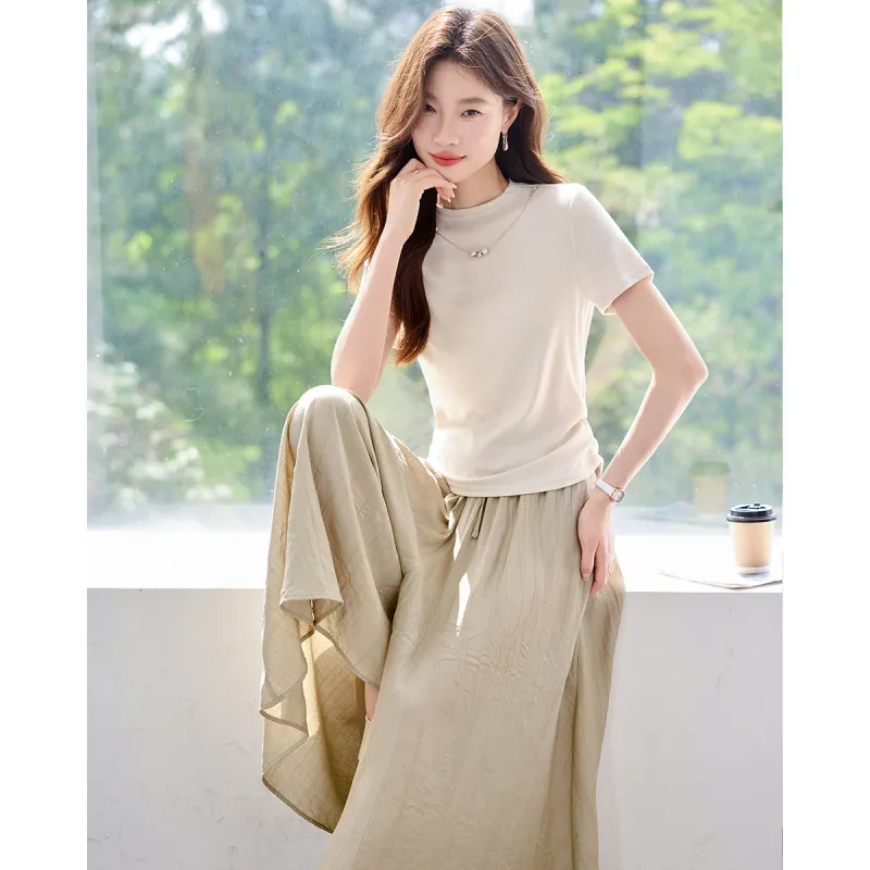 TERRE BLEUE Summer Skirt Set Loose Fit Women's-6