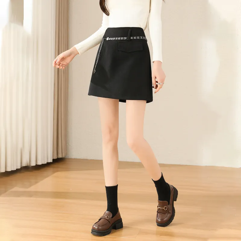 TERRE BLEUE Casual Short Skirts Women's Black-5