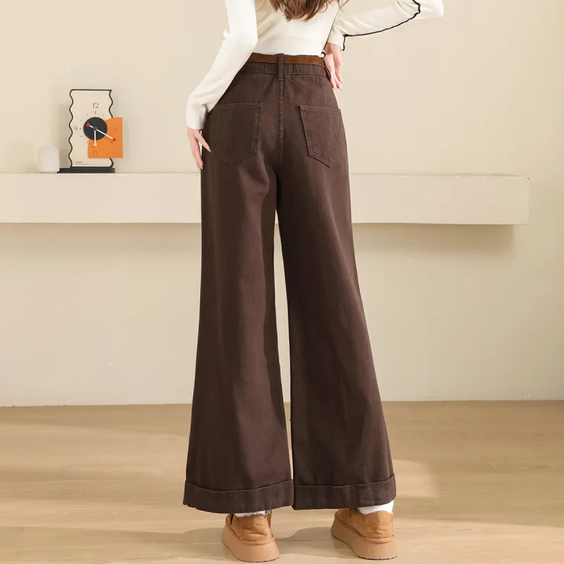 TERRE BLEUE Casual Pants Women's Dark Coffee-2