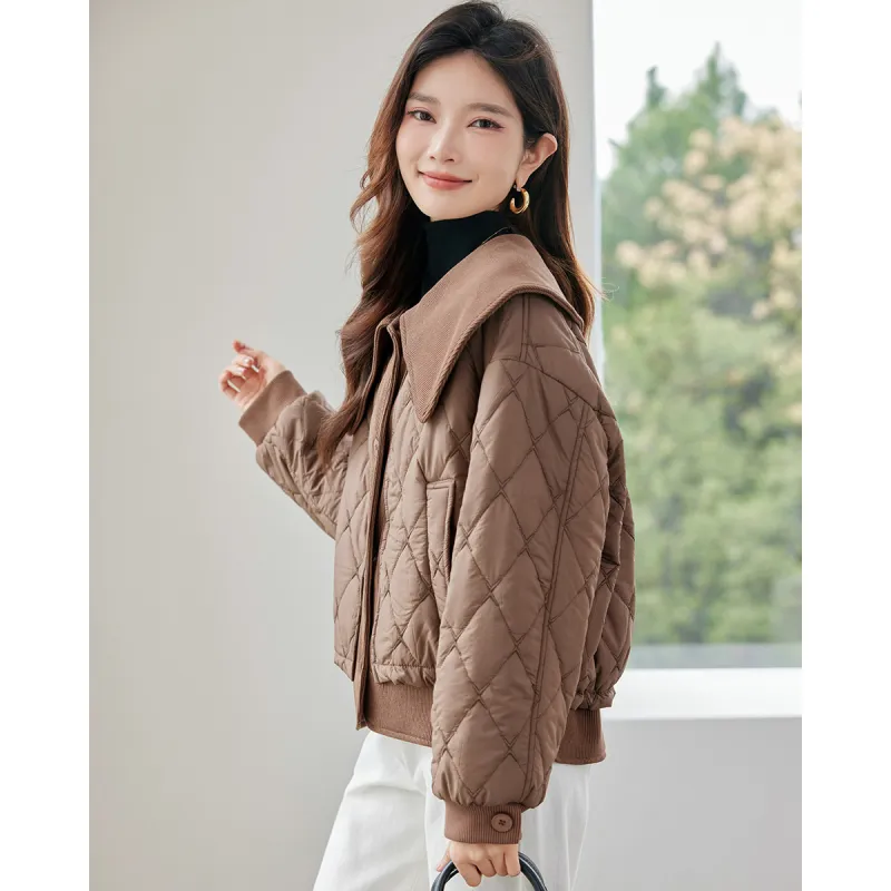 TERRE BLEUE Puffer Jacket Women's Coffee-6