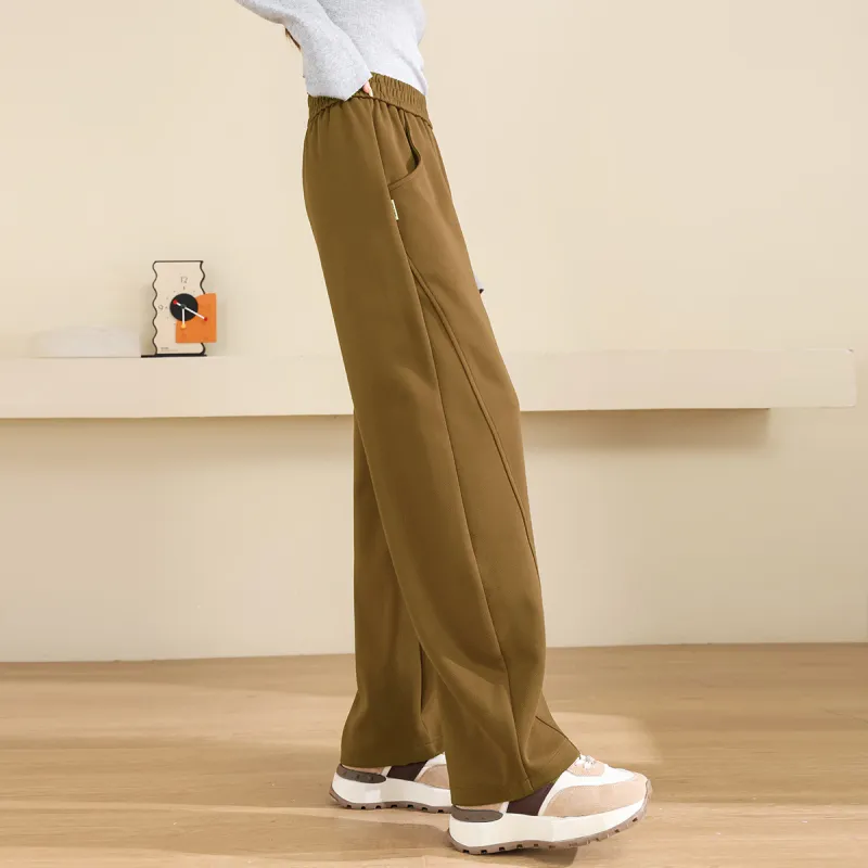 TERRE BLEUE Casual Pants Women's Mustard Green-5