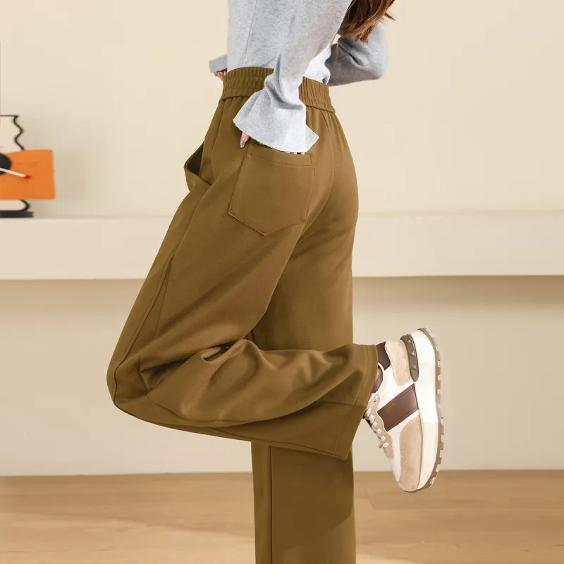 TERRE BLEUE Casual Pants Women's Mustard Green-3