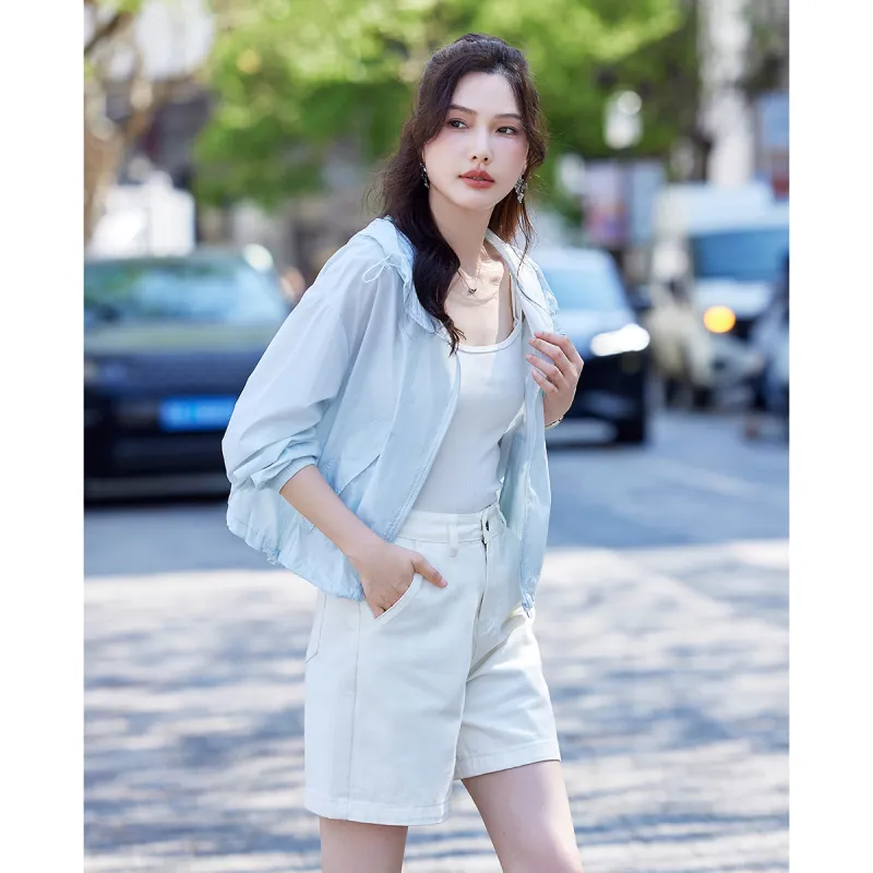 TERRE BLEUE Cropped Coat Women's-11