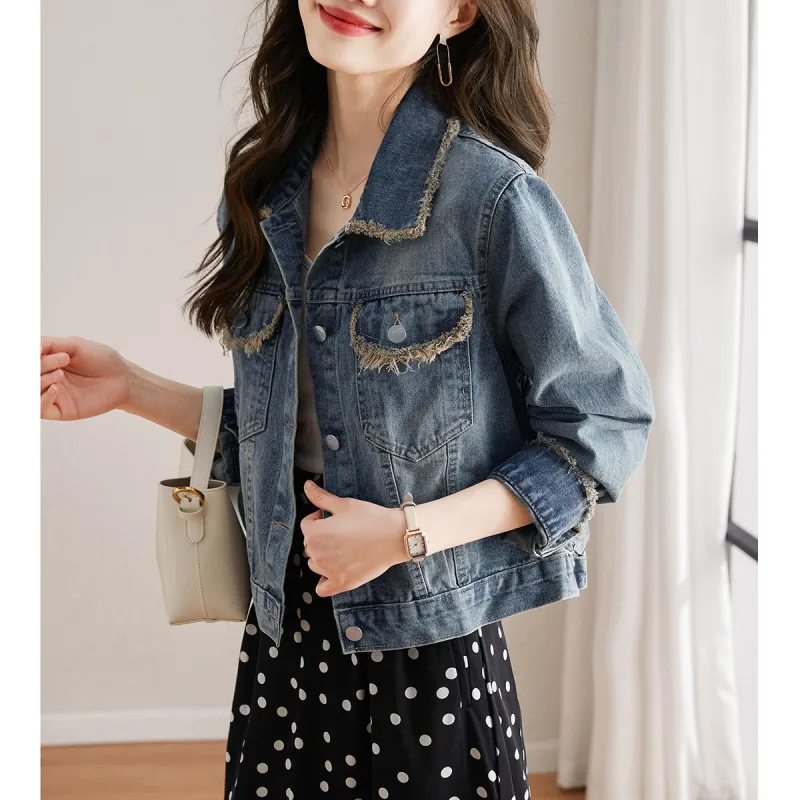 TERRE BLEUE Denim Jacket Women's Light Blue-2