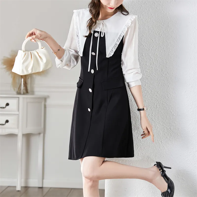 TERRE BLEUE Long Sleeved Dresses Women's White-4
