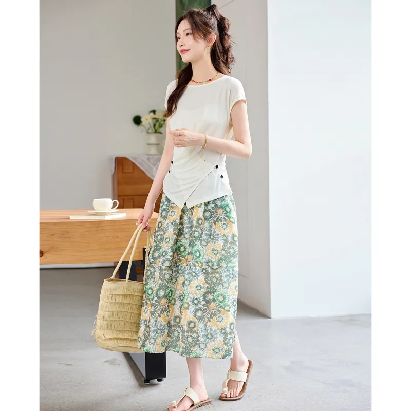 TERRE BLEUE Two Piece Skirt Sets Women's-11