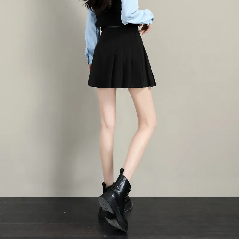 TERRE BLEUE Casual Short Skirts Women's Black-4