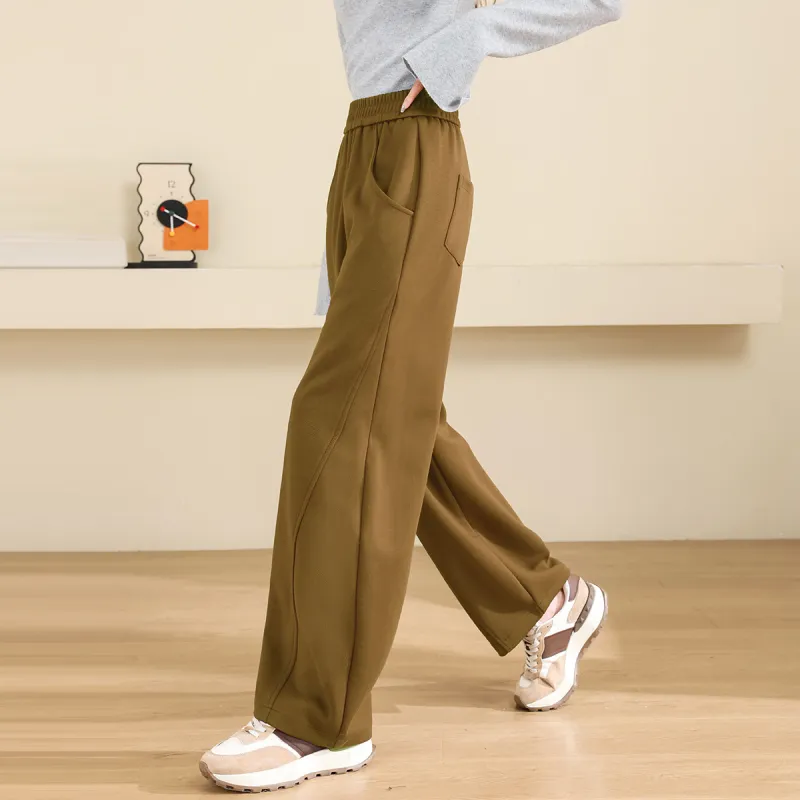 TERRE BLEUE Casual Pants Women's Mustard Green-2