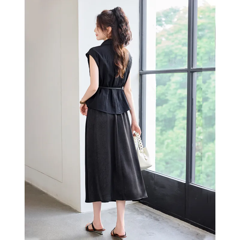 TERRE BLEUE Two Piece Skirt Sets Women's-5
