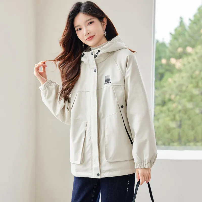 TERRE BLEUE Puffer Jacket Women's Apricot-4