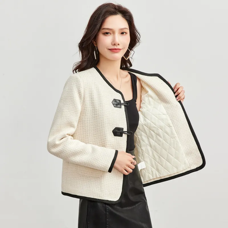 TERRE BLEUE Puffer Jacket Women's Beige-1