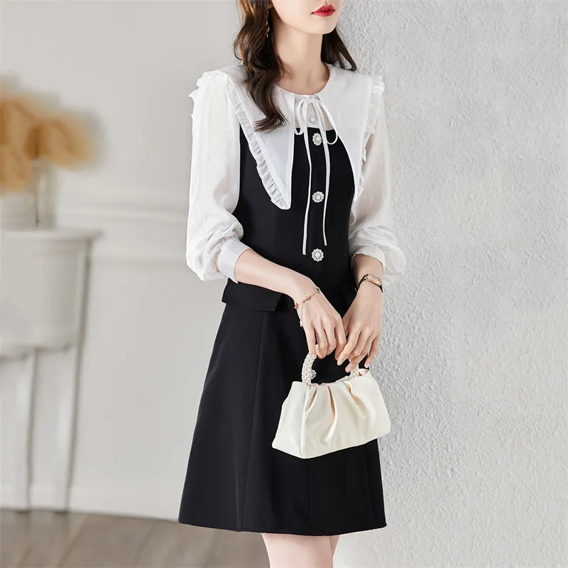 TERRE BLEUE Long Sleeved Dresses Women's White-3